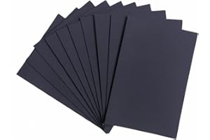 MAIMOUFIN 10Sheets Sanded Pastel Paper for Artists,15.4"X10.7"Black Pastel Paper for Dry,Wet Painting Sanded Art Paper for Pastels Pencils & Charcoal Soft Oil Pastels (Black)