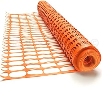 GroundMaster Plastic Mesh Barrier Safety Fence Gardening Pest Protection (50m, Orange)