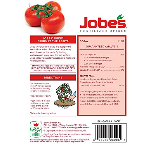 Jobe's Tomato Fertilizer Spikes, 18 Spikes