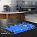 Zizo Bolt Series Compatible with iPhone SE Case Military Grade Drop Tested with Screen Protector Kickstand Holster Belt Clip iPhone 5s Blue Black