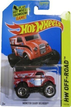 Hot Wheels 2014 Hw Off-Road Daredevils Red Monster Dairy Delivery 122/250