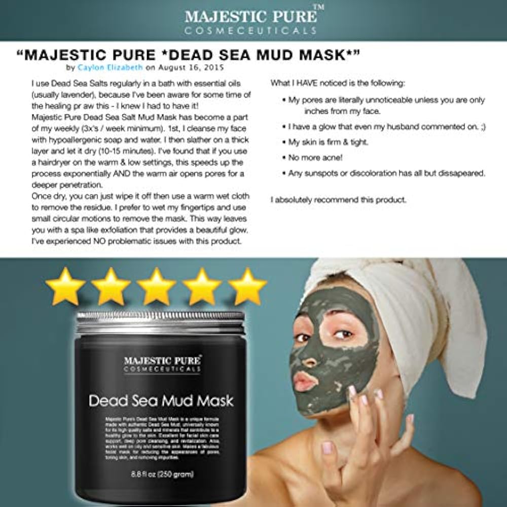 Body Mud Majestic Pure Dead Sea Mask For Face And Gentle Facial Pore