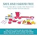 Little Treasures 40 Pcs MINI SIZED Toy Cooking Pretend Play Food Set