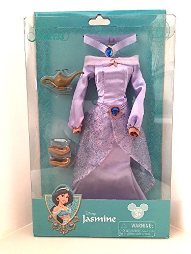Walt Disney Parks Exclusive Aladdin Jasmine Doll Costume Set With Dress, Lamp, Shoes and Necklace