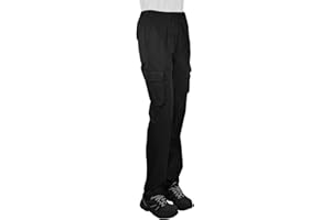 ChefsCloset Women's Cargo 6-Pocket Black Chef Pant