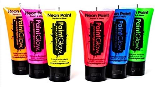 Paint Glow Neon Orange Face & Body Paint Squish & Glow 50ml