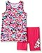 adidas Toddler Girls' Top and Short Set, Mosaic Print, 2T
