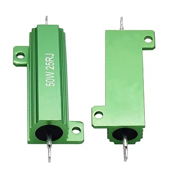Twidec 2pcs 50w 25 Ohm 5 Aluminum Hosed Resistor Screw Tap Chassis Mounted Wirewound Resistors For Power Supply Equipment Green Rx24 50w25rj Amazon Com Industrial Scientific