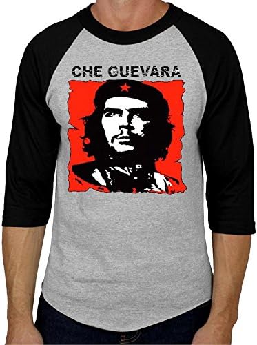 Che Guevara Men's Baseball T-Shirt Black/Gray S-3XL (3XLarge, Gray)