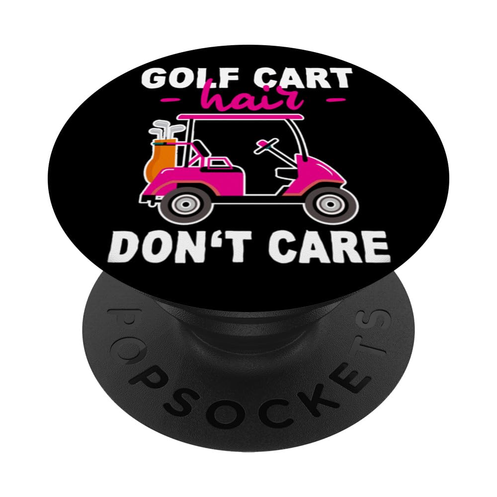 Golf Cart Hair Don't Care PopSockets Adhesive PopGrip
