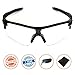 J+S Active PLUS Cycling Outdoor Sports Athlete's Sunglasses, 100% UV protection (Black Frame/Clear Lens)