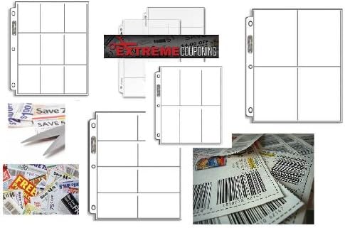 Ultra Pro Coupon Saver Starter Pack / Coupon Binder Storage Pages (5 Different 3-Ring Album Page Styles - 50 Pages) Extreme Couponing!!