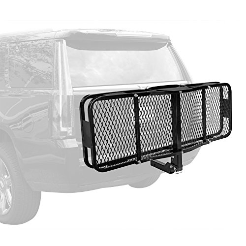 Direct Aftermarket Folding Hitch Cargo Carrier 60 inch Hauler 2 inch Receiver and Cargo Bag Combo