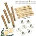 EricX Light 3.2 inch Cross Wooden Candle Wicks, 20 Sets, Wood Candle Wicks for Candle Making, Candle DIY