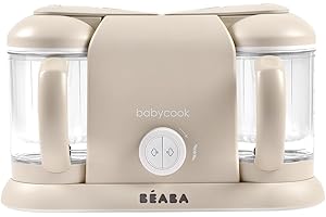 BÉABA BEABA Babycook Duo 4 in 1 Baby Food Maker, Baby Food Processor, Baby Food Blender Baby Food Steamer, Make Fresh Healthy Baby Food at Home, 9.1 Cup Capacity, Makes 54 Servings in 20 Mins, Oat