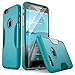 iPhone 6 Case, iPhone 6s Case Aqua Teal SaharaCase with Tempered Glass Screen Protector Shock-Absorption TPU Rubber Bumper Reinforced Hard Plastic Framefor Apple 6/6s 4.7