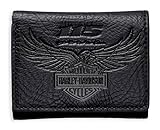 Harley-Davidson Men's 115th Anniversary Tri-Fold Wallet, Black 99414-18VM