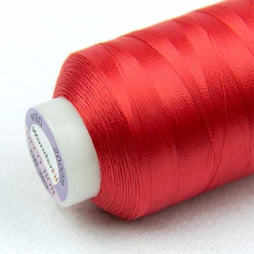 DecoBob Red, 2-ply Cottonized Polyester, 80wt