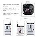 Travel Adapter, Universal Travel Plug with Dual 3.2A USB Ports US to UK EU AU All in One Worldwide Travel Power Adapter Safety Fuse Protection Adaptor International AC Wall Charger (White Color)