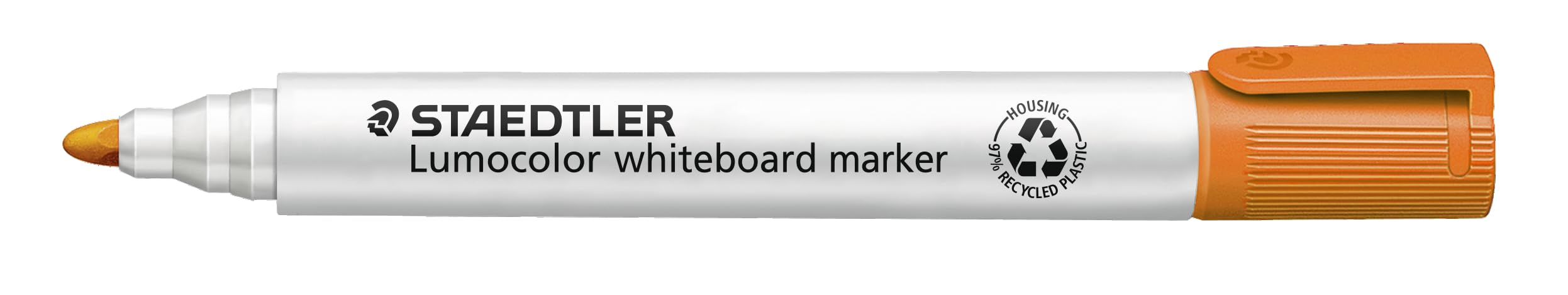 STAEDTLER 351-4 Lumocolor Whiteboard Marker Bullet Tip -Orange (Box of 10)