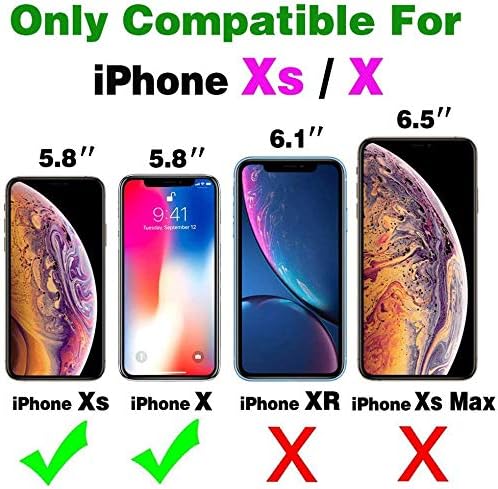 Phone Case for iPhone Xs X 10 with Tempered Glass Screen Protector Magnetic Stand Ring Holder Accessories Heavy Duty Rugged Protective Shockproof Hard Bumper iPhoneX iPhoneXs i SX 10x 10s 10xs Blue - Image 3