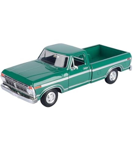 Modèle Réduit 1:24 MotorMax Ford F-100 Pick-Up 1969 - Bleu Clair Et Crème - Collection