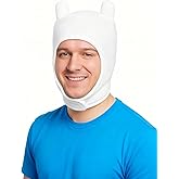 Lokypoki White Cosplay Hat with Cute Ears, Soft Plush Costume Accessory for Halloween, Fancy Dress Parties and Cosplay