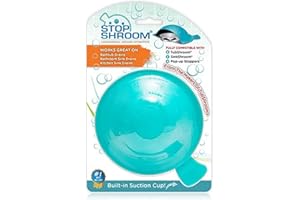 StopShroom STBLU232 Universal Stopper Plug Cover for Bathtub, Bathroom and Kitchen Drains, Aqua