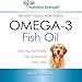 Nutrition Strength Omega 3 Fish Oil Soft Gels for Dogs with EPA & DHA Fatty Acids for Heart, Skin, Coat & Allergy Support, Hip & Joint & Arthritis Dog Supplement, 180 Soft Gels