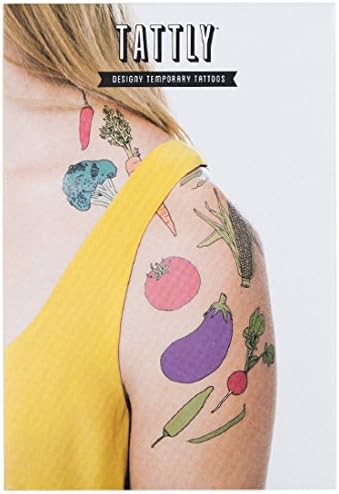 Tattly Temporary Tattoos Vegetable Set
