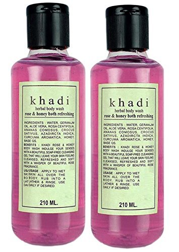 Khadi Herbal Rose & Honey Bath Refreshing Body (420ml)