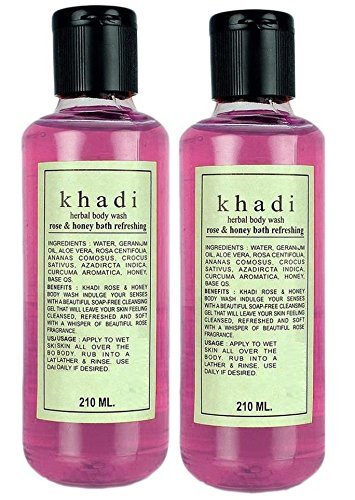 Khadi Herbal Rose & Honey Bath Refreshing Body (420ml)