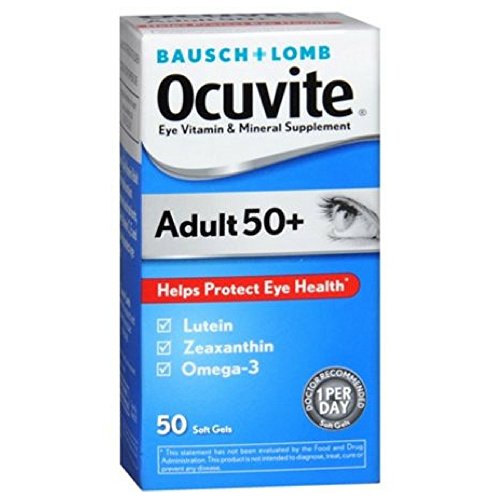 Bausch & Lomb Ocuvite Adult 50+ Eye Vitamin & Mineral Softgels 50 ea ( Pack of 3) Bausch & Lomb Ocuvite Adult 50+ Eye Vitamin & Mineral Softgels 50 ea ( Pack of 3)
