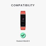 kwmobile 2x Huawei Band 4 Silicone Replacement Watch Bands Black Dark Green view 6