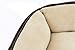 long rich Large Classic Solid Rectangle Dog and Pet Bed with Dog Bone Print, 24x34 inches, Brown Color, by Happycare Textiles,