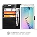 Galaxy S6 Edge Case,OCASE Leather Wallet Flip Case For SAMSUNG Galaxy S6 Edge - Black