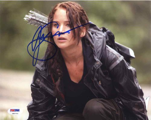 Jennifer Lawrence 'Hunger Games' Signed 8x10 Photo Certified Authentic PSA/DNA