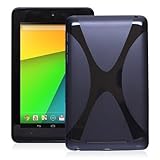 KAYSCASE X-Shape TPU Back Case Cover for New Nexus 7 2013, 2nd Generation, Jelly Bean Android 4.3 (16GB / 32GB WiFi / 4G LTE),Compatible with ASUS Google Nexus 7 2 2.0 II Tablet 2013 Version (Black)