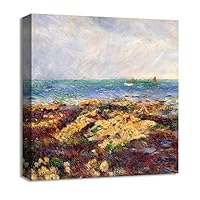 Canvas Wall Art Vase of Flowers by Pierre-Auguste Renoir Canvas Prints Home Artwork Decoration for Living Room,Bedroom - 12x12 inches