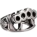 Silver Biker Ring 316L Stainless Steel Boxing Gloves Hand Buckle Soft Gothic Sz 7-13