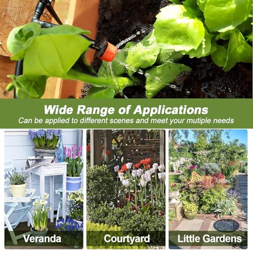 149PCS Drip Irrigation System, Watering Drip Kit with 30M Tubing Hose | Adjustable Nozzles Sprinklers, Saving Water Automatic Irrigation Equipments for Garden Greenhouse Flowers Patio Lawn