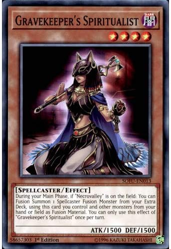 YuGiOh SOFU-EN013 1st Ed Gravekeeper's Spiritualist Common Card - ( Soul Fusion Single Card )