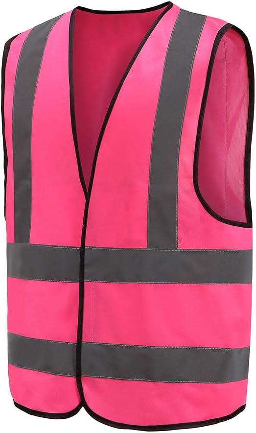 AYKRM 12 Colors Pink Hi Vis Vest High Visibility Reflective Safety Vest
