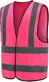 AYKRM 12 Colors Pink Hi Vis Vest High Visibility Reflective Safety Vest