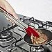 KEKU Stainless Steel Silicone Kitchen Tongs,Set of 3-7, 9, 12 Inch Heavy Duty Non-stickTongs for Barbeque, Cooking, Grilling Turner,RED