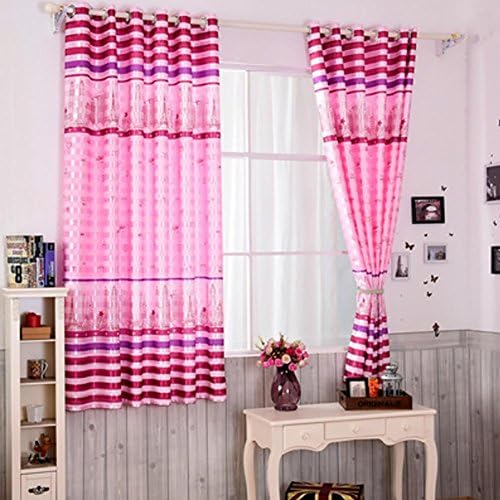 Yuan Futian polyester-cotton blend material Bedroom Darkening Window Curtain Panel printing Insulated Gradient Cartoon Blackout Drapes 1 Piece , a , 300cm200cm/118"78.7"