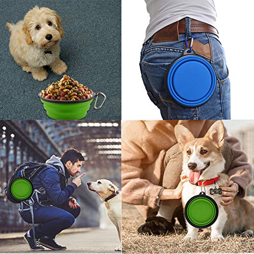 Large Collapsible Dog Bowls, 34oz Portable Foldable Travel Water Bowl