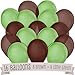 16 Pack of Latex Balloons (8 Brown & 8 Green)