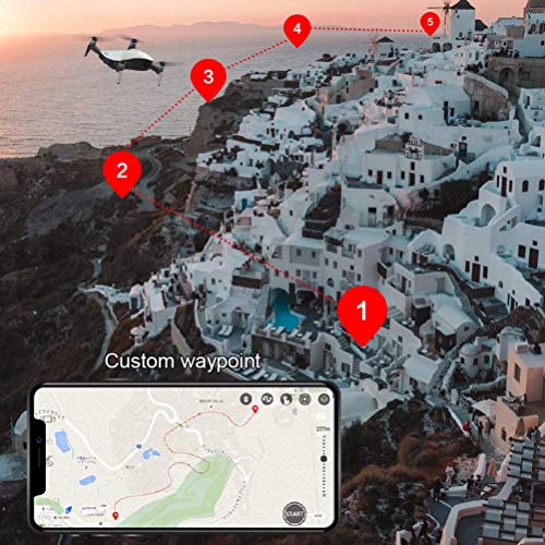 ZHCJH Drohne mit Kamera, GPS-Drohne mit Kamera 4K Live-Video, 110 ° einstellbare Weitwinkelkamera, Höhenlage, 3000M Kontrollbereich mit 3-Achsen-Selbststabilisierendem Kardanring – Bild 4