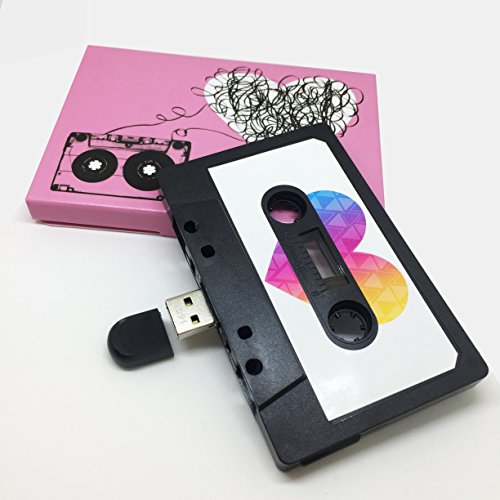 (16GB) USB Mix tape, Retro, Valentines, Gifts for Her, Gifts for Him, Thoughtful, Flash Drive, Cassette, Quirky Gift, Music, Cool, Cute, Love, Present, Boyfriend, Girlfriend (16GB)